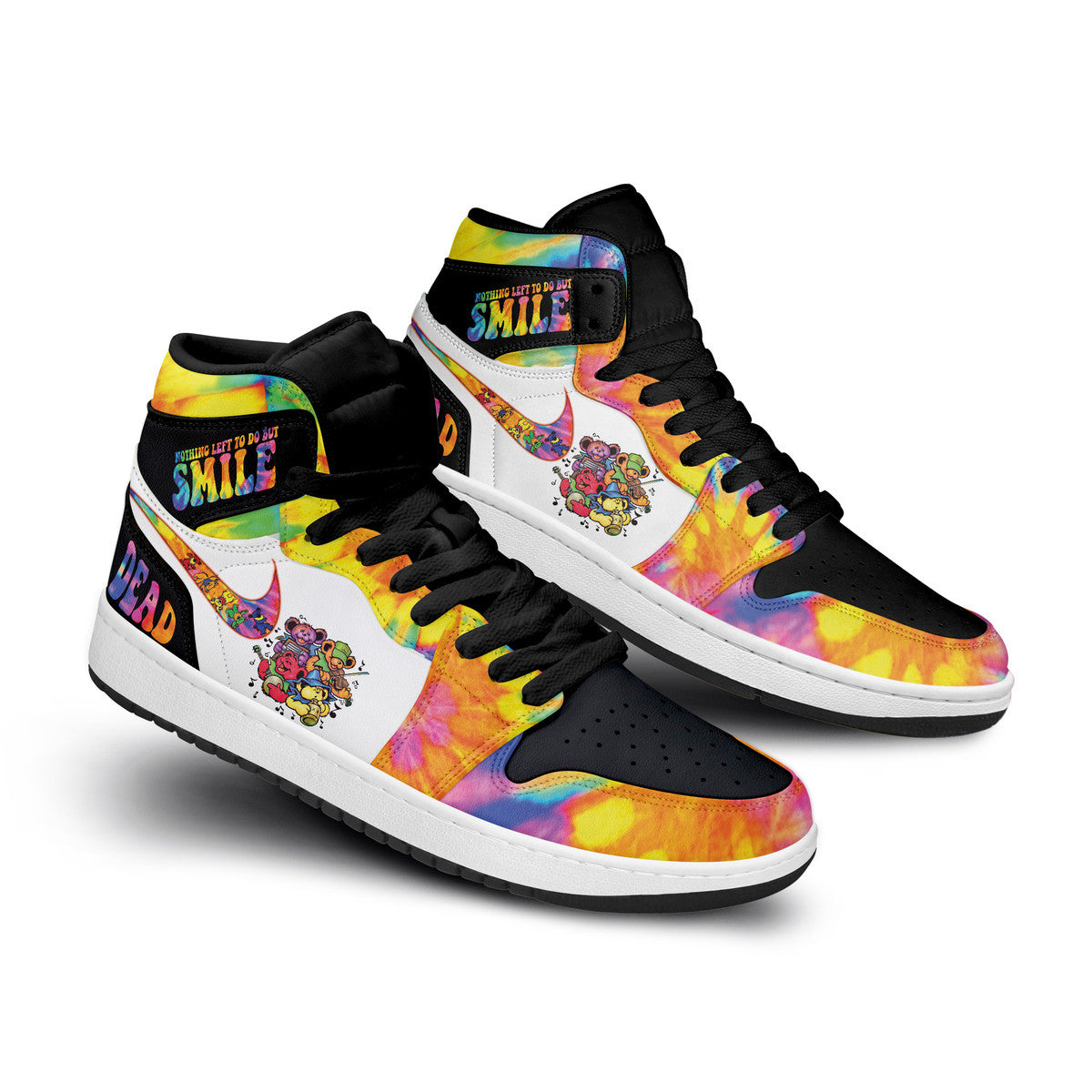 Ideafootwear Grateful Dead AJ1 High Sneakers Shoes For Men And Women 25