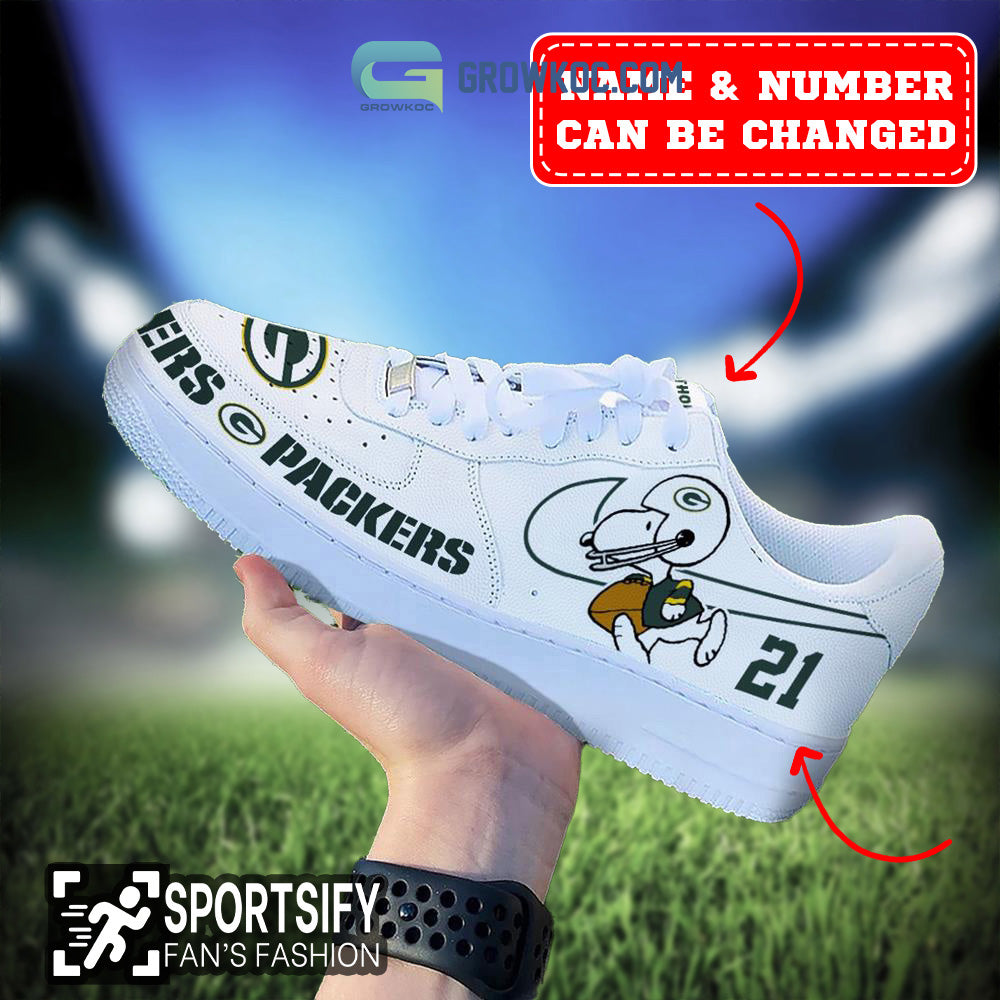 Ideafootwear Green Bay Packers Air Low-Top Sneakers Shoes For Men And Women 2