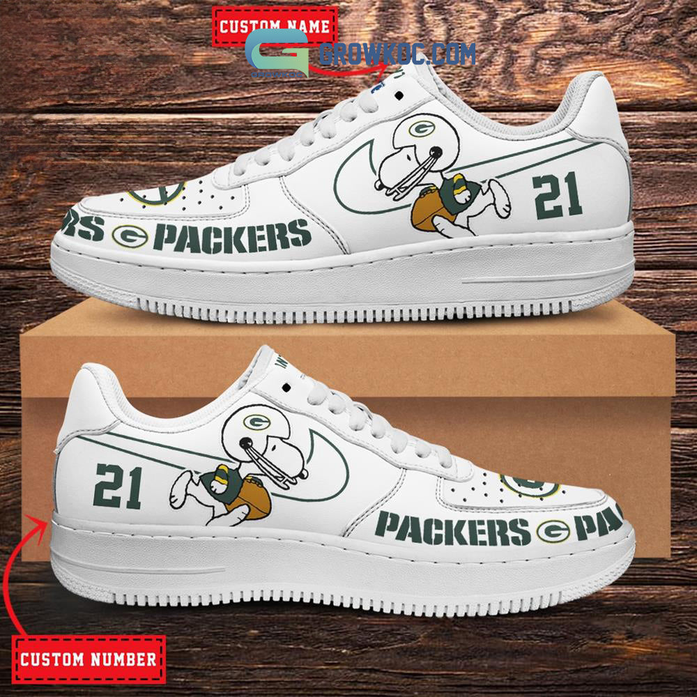Ideafootwear Green Bay Packers Air Low-Top Sneakers Shoes For Men And Women 2