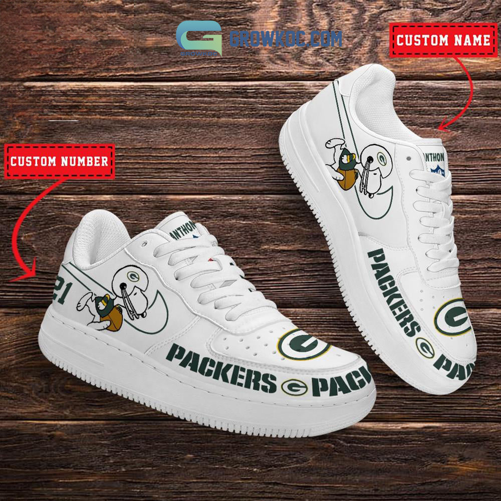 Ideafootwear Green Bay Packers Air Low-Top Sneakers Shoes For Men And Women 2