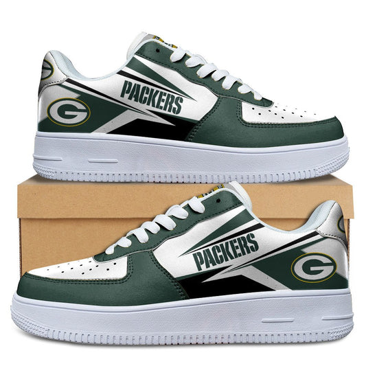 Ideafootwear Green Bay Packers Air Low-Top Sneakers Shoes For Men And Women 3