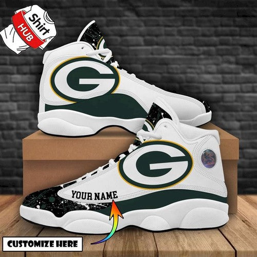 Ideafootwear Green Bay Packers AJ1 High Sneakers Shoes For Men And Women 8