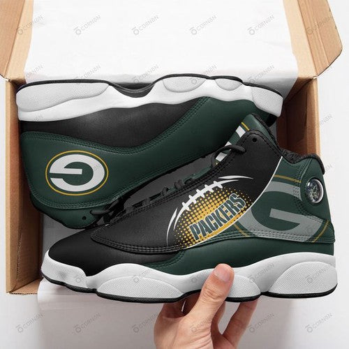 Ideafootwear Green Bay Packers AJ13 Sneakers Shoes For Men And Women 10