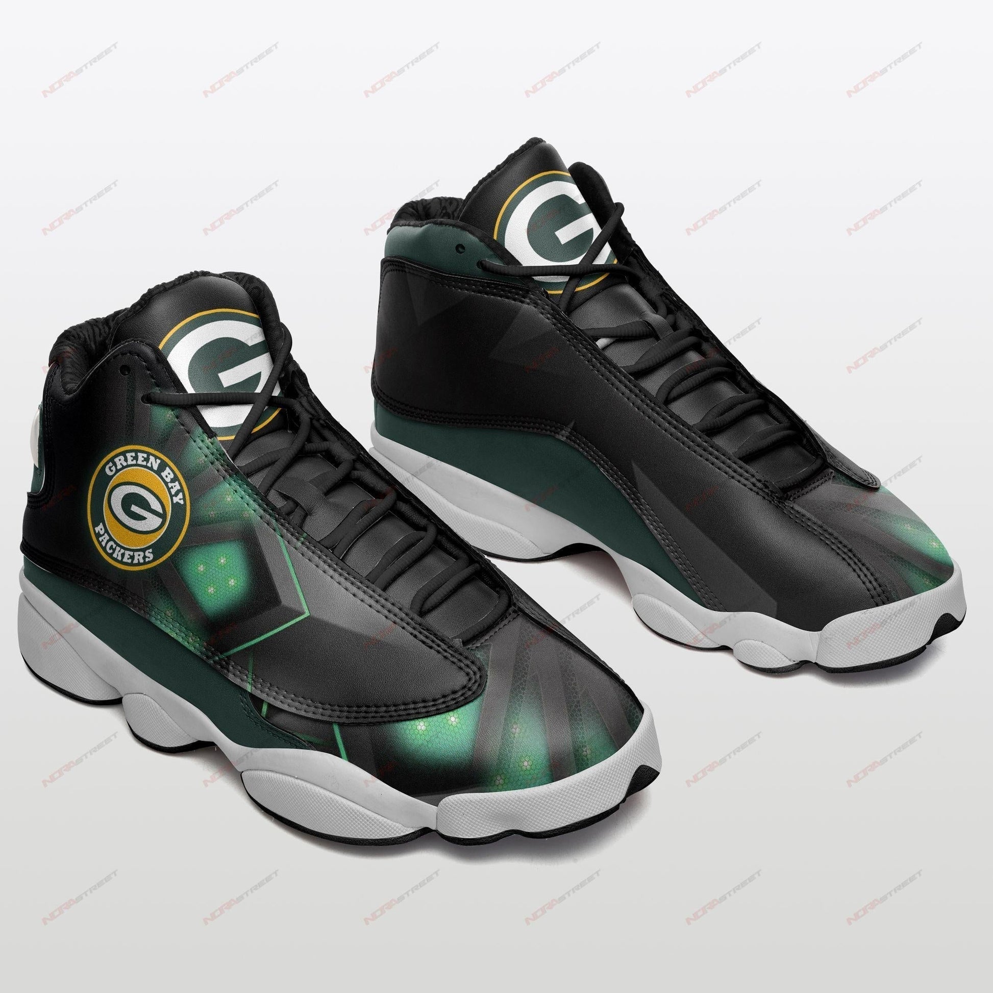 Ideafootwear Green Bay Packers AJ13 Sneakers Shoes For Men And Women 13