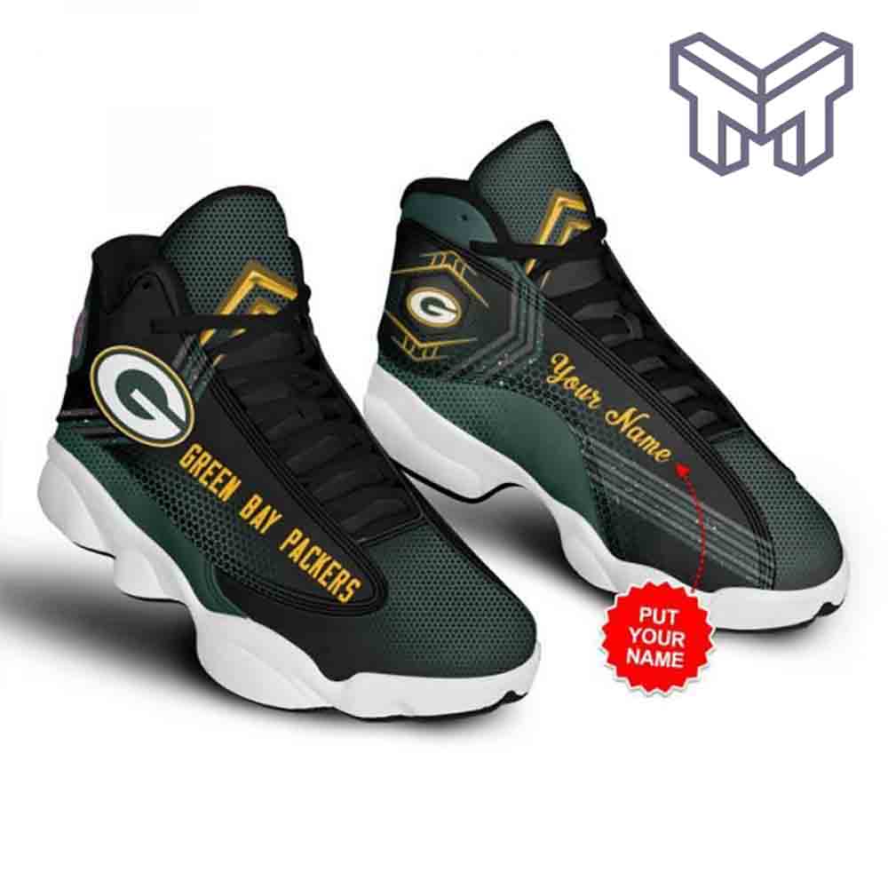 Ideafootwear Green Bay Packers AJ13 Sneakers Shoes For Men And Women 2