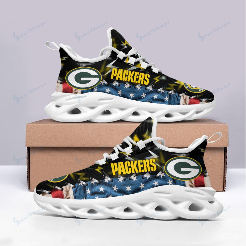 Ideafootwear Green Bay Packers Max Soul Shoes Sneakers For Men And Women 18