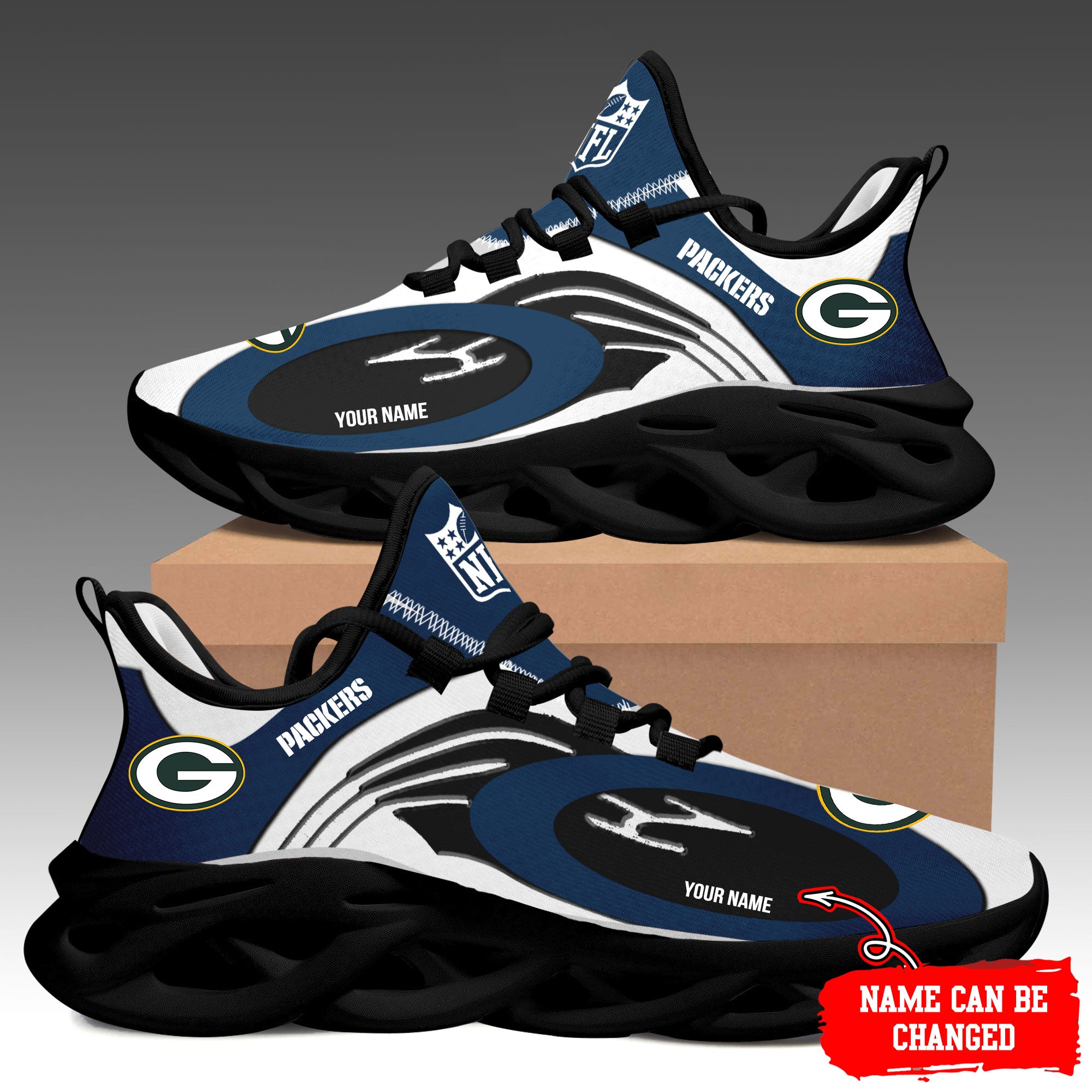 Ideafootwear Green Bay Packers Max Soul Shoes Sneakers For Men And Women 31