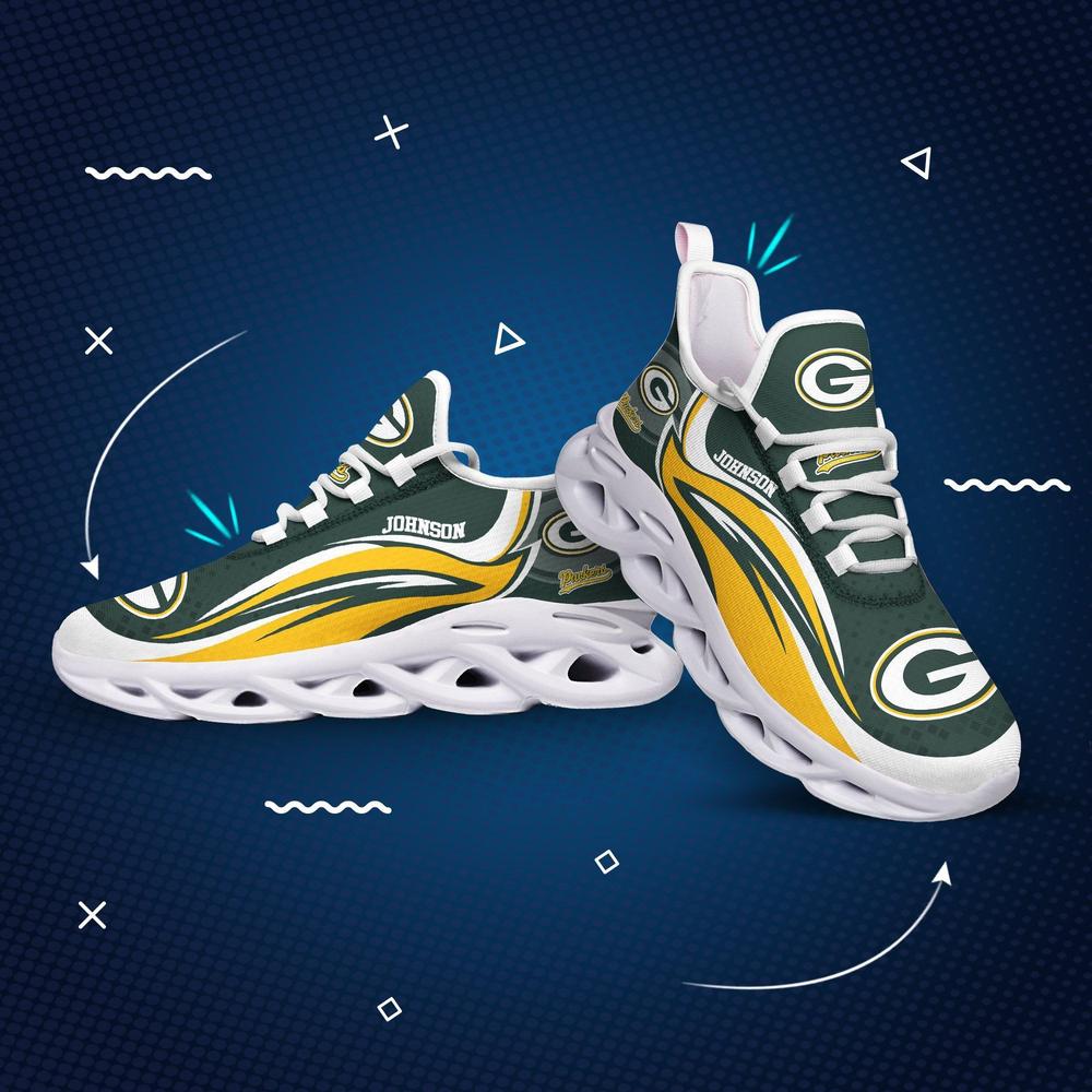 Ideafootwear Green Bay Packers Max Soul Shoes Sneakers For Men And Women 35