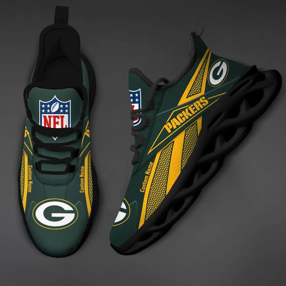Ideafootwear Green Bay Packers Max Soul Shoes Sneakers For Men And Women 3