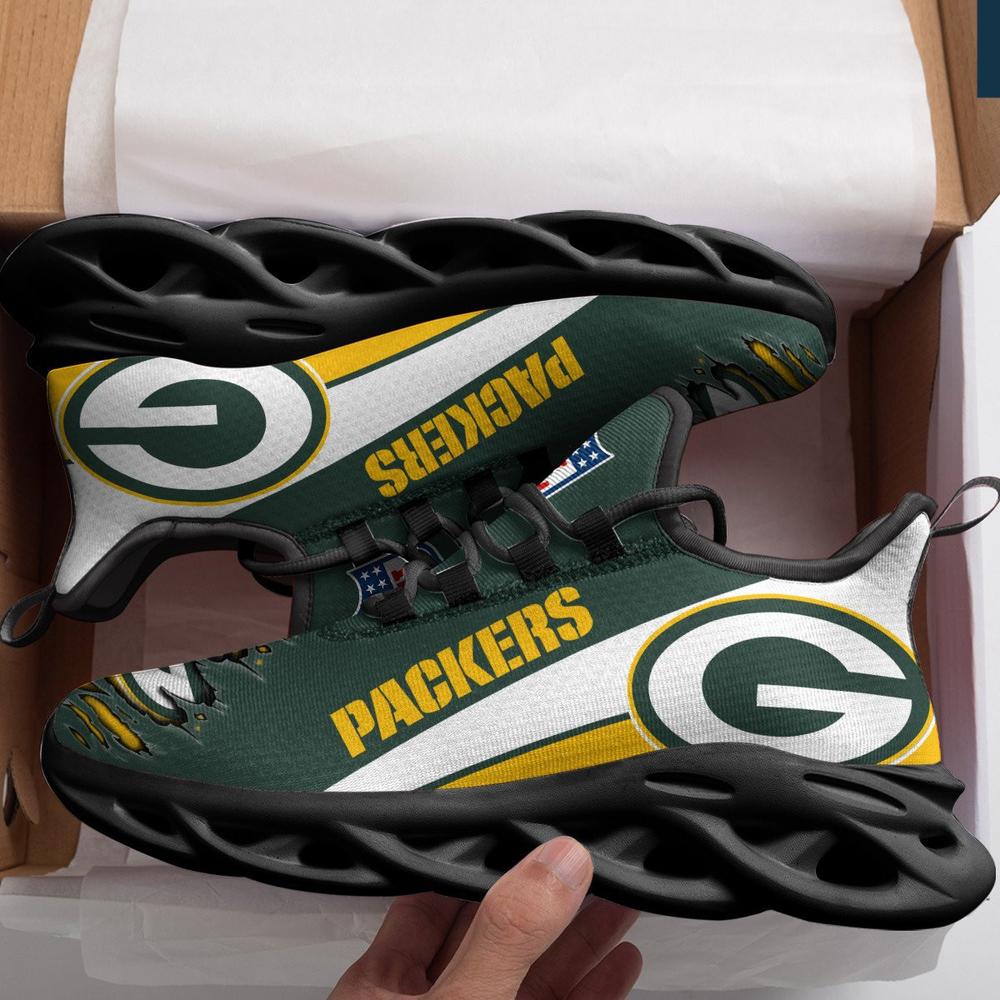 Ideafootwear Green Bay Packers Max Soul Shoes Sneakers For Men And Women 10