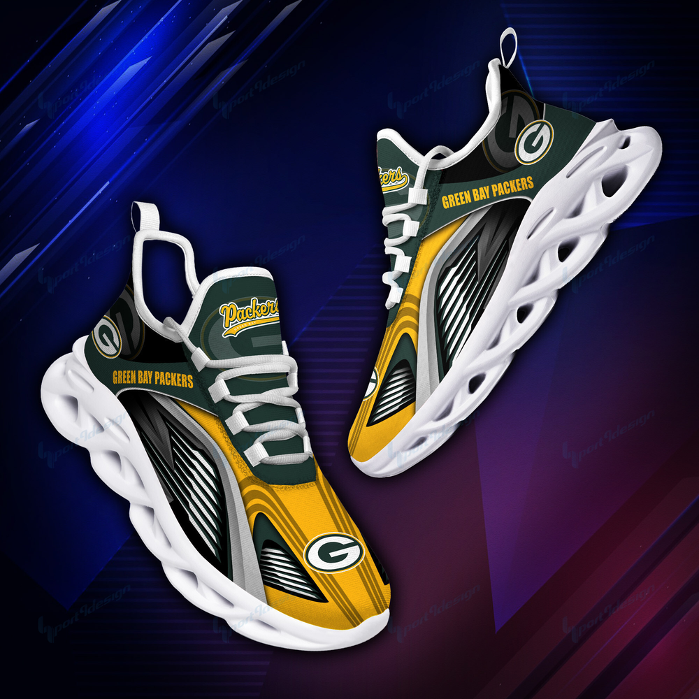 Ideafootwear Green Bay Packers Max Soul Shoes Sneakers For Men And Women 6