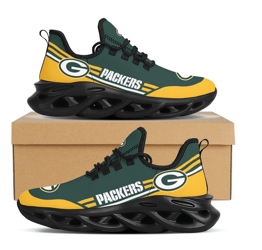Ideafootwear Green Bay Packers Max Soul Shoes Sneakers For Men And Women 25