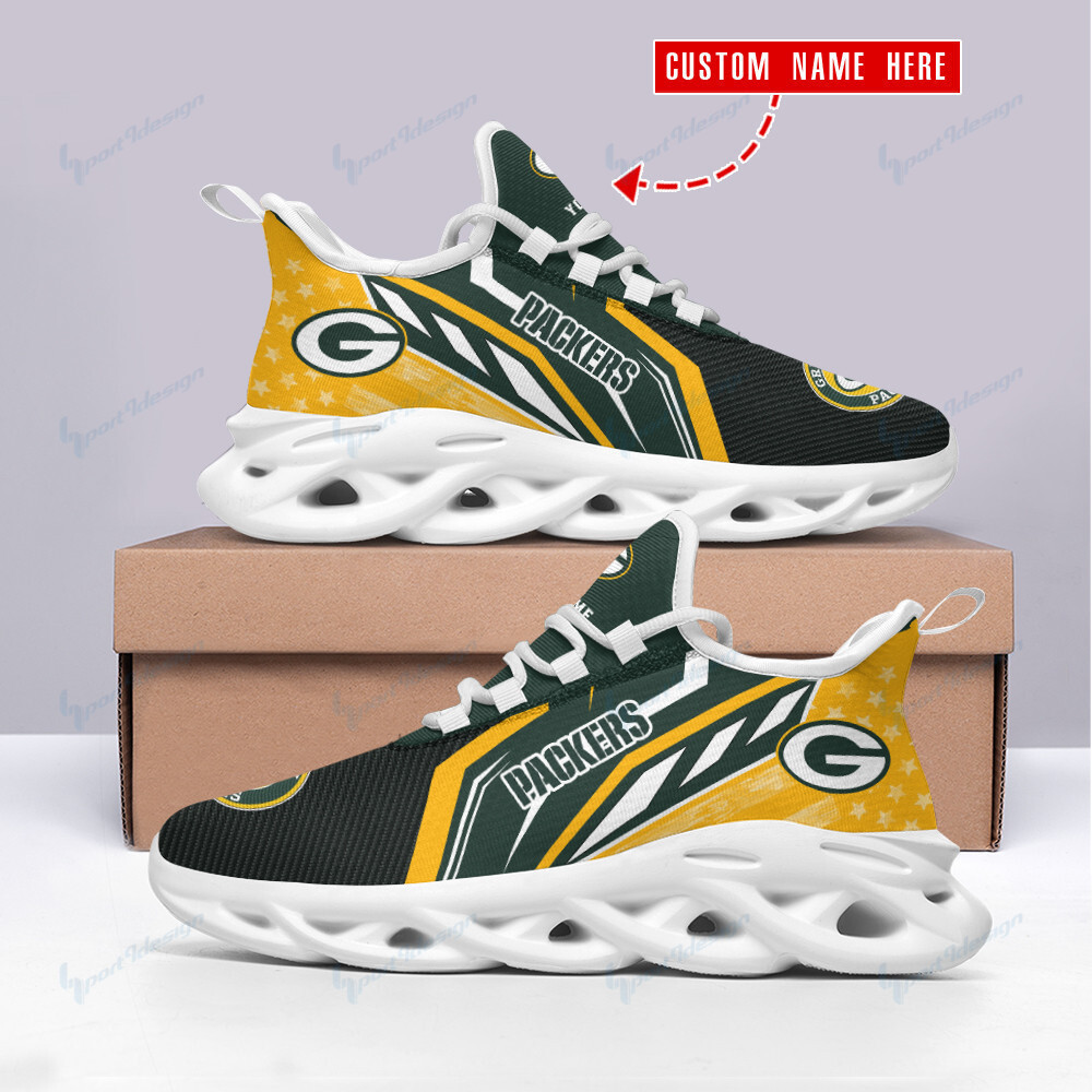 Ideafootwear Green Bay Packers Max Soul Shoes Sneakers For Men And Women 33