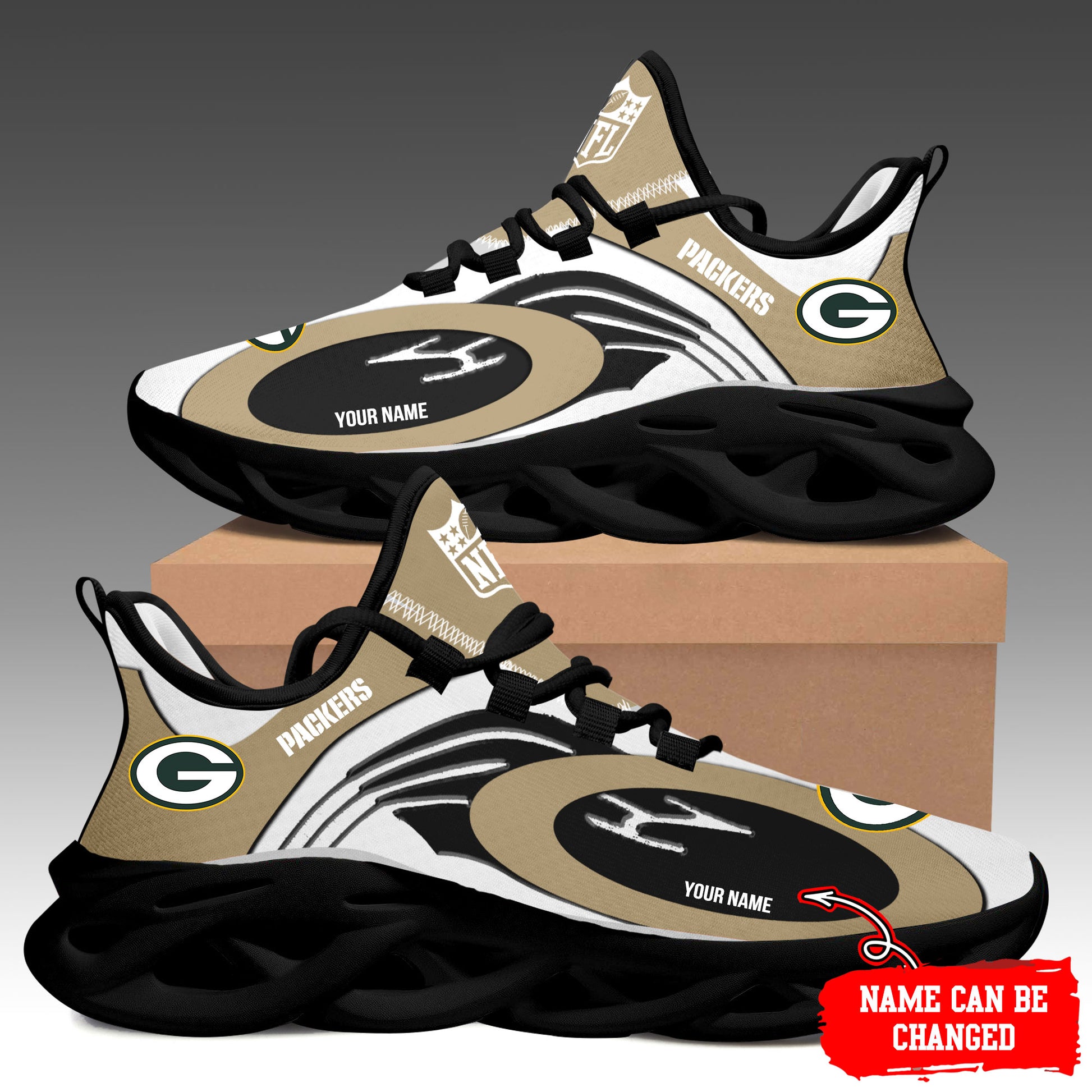 Ideafootwear Green Bay Packers Max Soul Shoes Sneakers For Men And Women 28