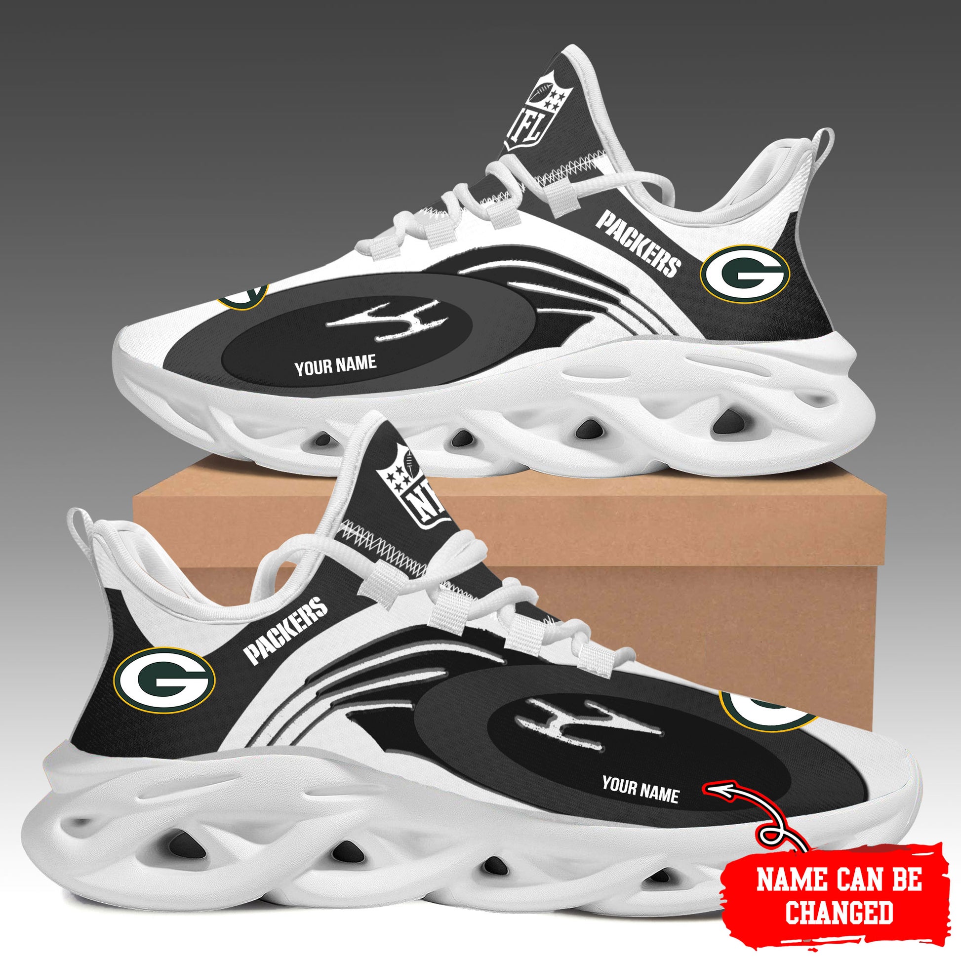 Ideafootwear Green Bay Packers Max Soul Shoes Sneakers For Men And Women 27