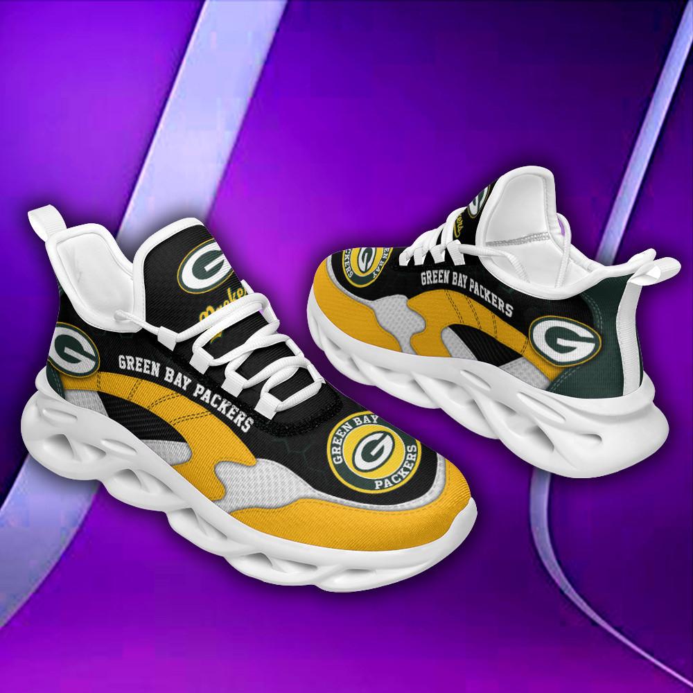 Ideafootwear Green Bay Packers Max Soul Shoes Sneakers For Men And Women 7