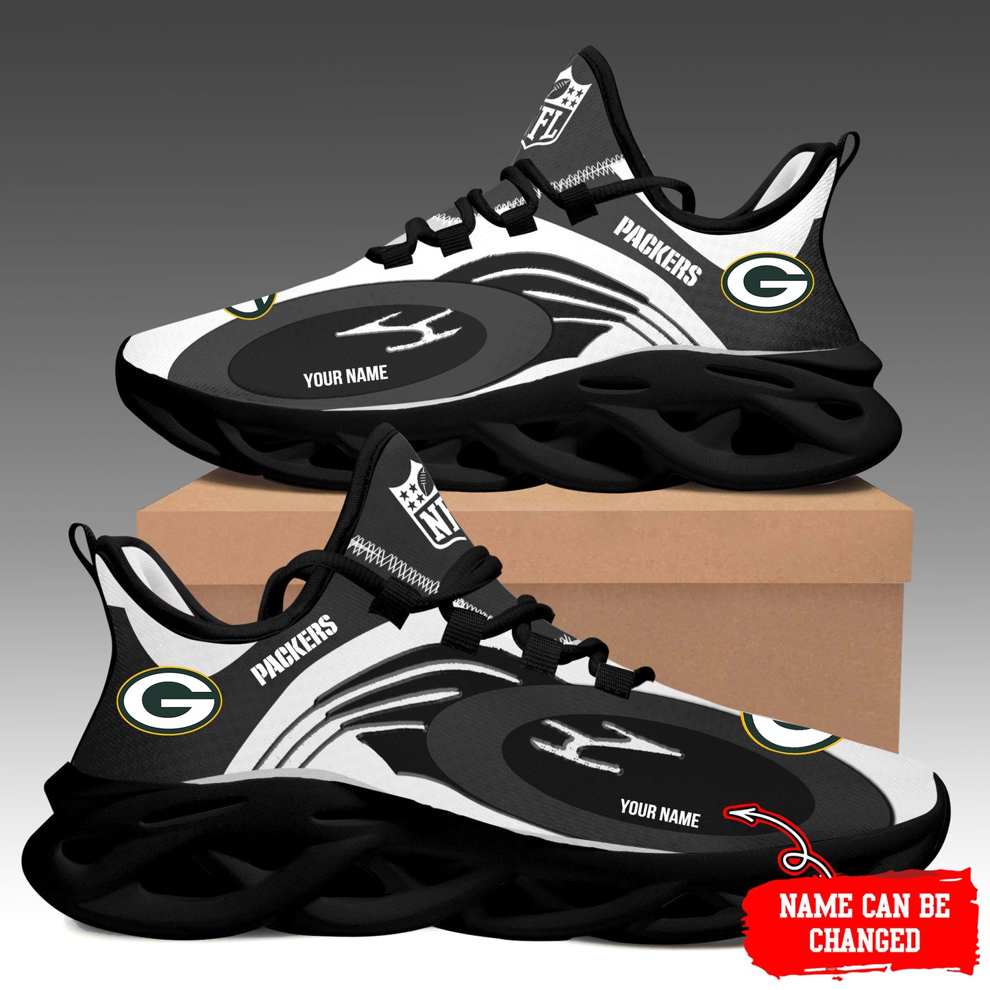 Ideafootwear Green Bay Packers Max Soul Shoes Sneakers For Men And Women 27