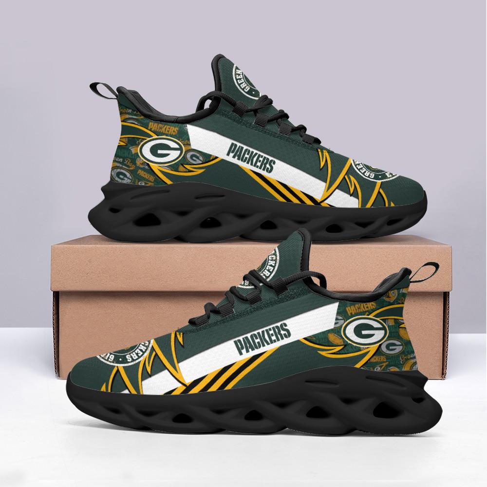 Ideafootwear Green Bay Packers Max Soul Shoes Sneakers For Men And Women 2