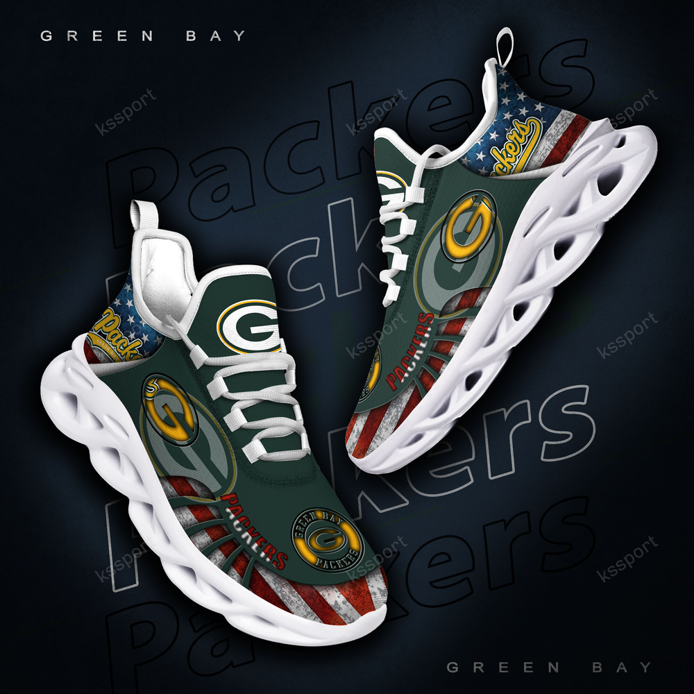 Ideafootwear Green Bay Packers Max Soul Shoes Sneakers For Men And Women 16