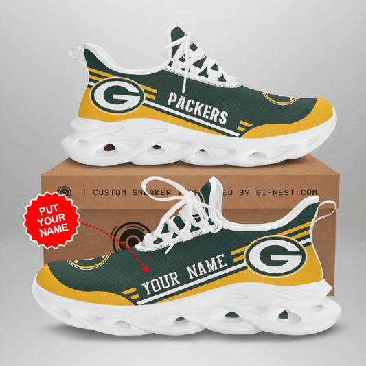 Ideafootwear Green Bay Packers Max Soul Shoes Sneakers For Men And Women 37
