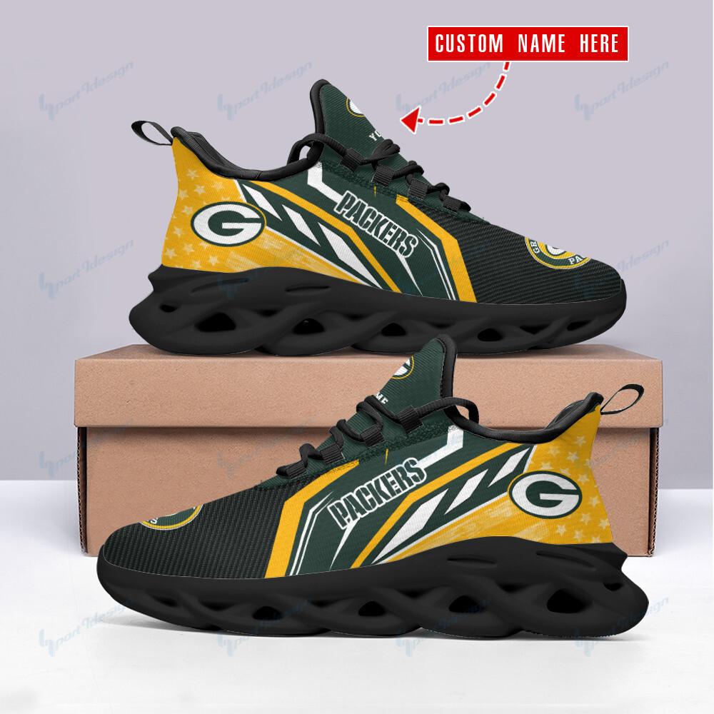 Ideafootwear Green Bay Packers Max Soul Shoes Sneakers For Men And Women 33