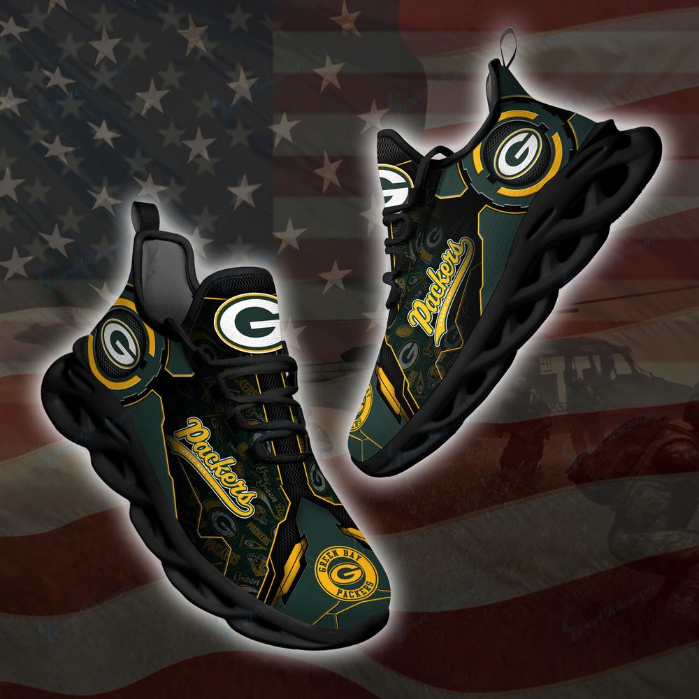 Ideafootwear Green Bay Packers Max Soul Shoes Sneakers For Men And Women 14