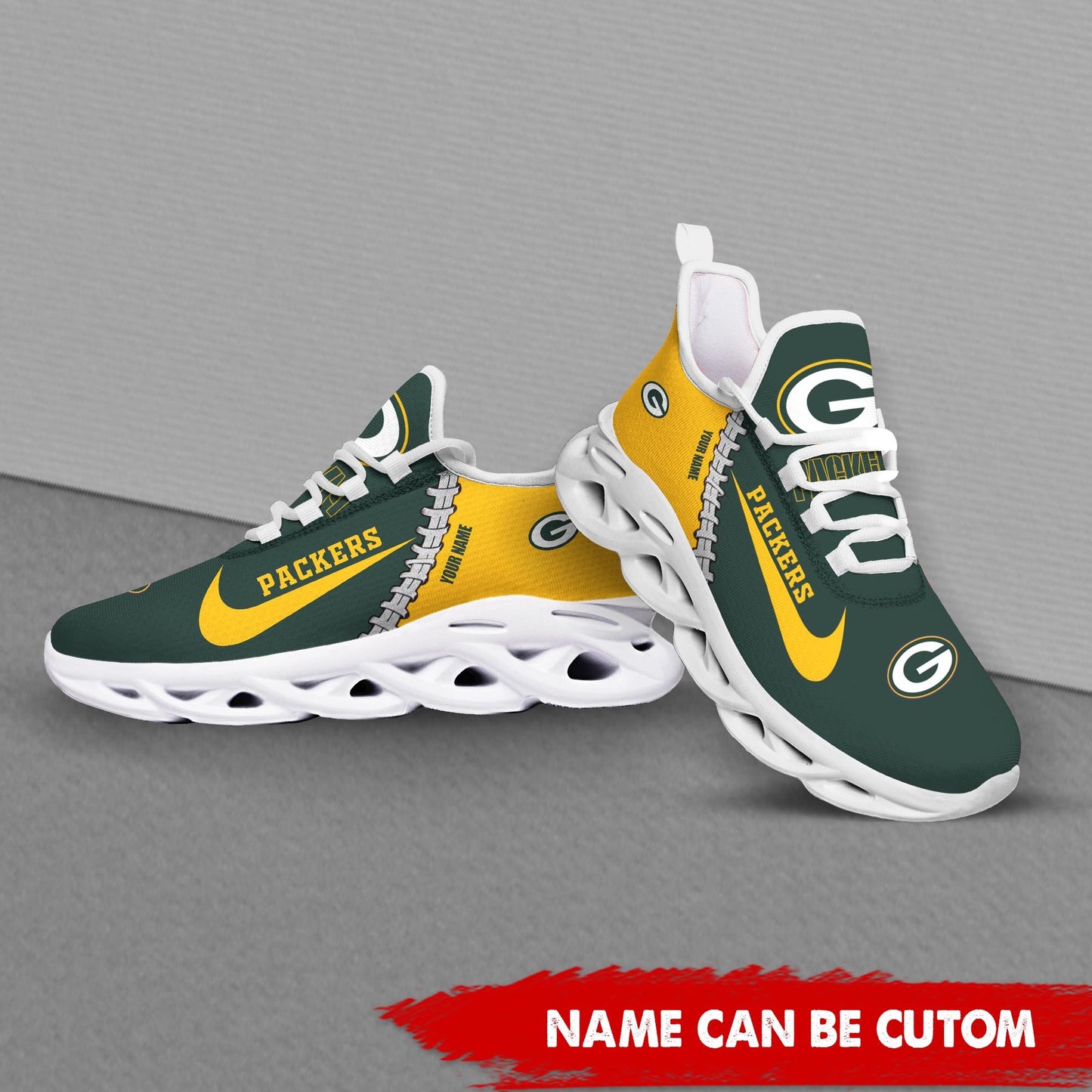 Ideafootwear Green Bay Packers Max Soul Shoes Sneakers For Men And Women 36