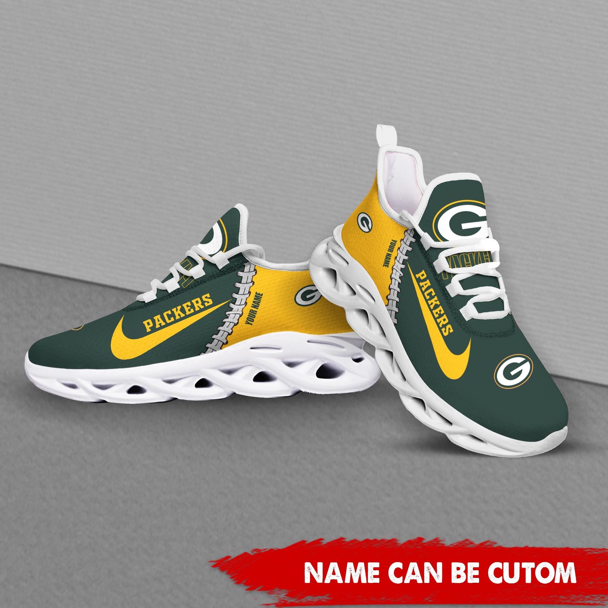 Ideafootwear Green Bay Packers Max Soul Shoes Sneakers For Men And Women 36