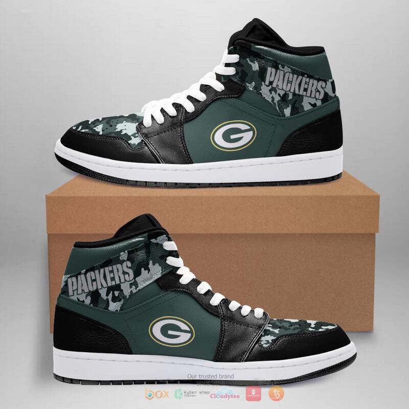 Ideafootwear Green Bay Packers NFL AJ1 High Sneakers Shoes For Men And Women 4