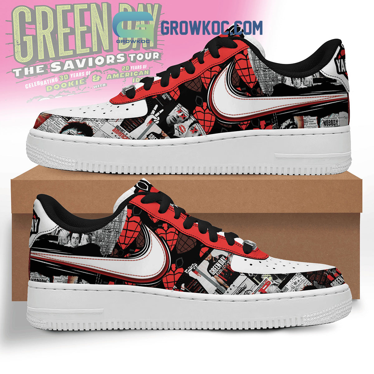 Ideafootwear Green Day Air Low-Top Sneakers Shoes For Men And Women 5