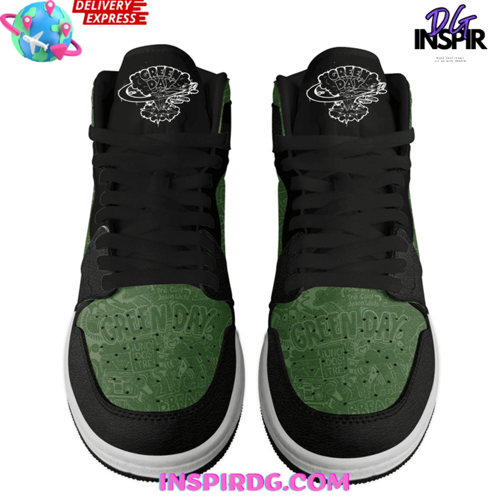 Ideafootwear Green Day AJ1 High Sneakers Shoes For Men And Women 2