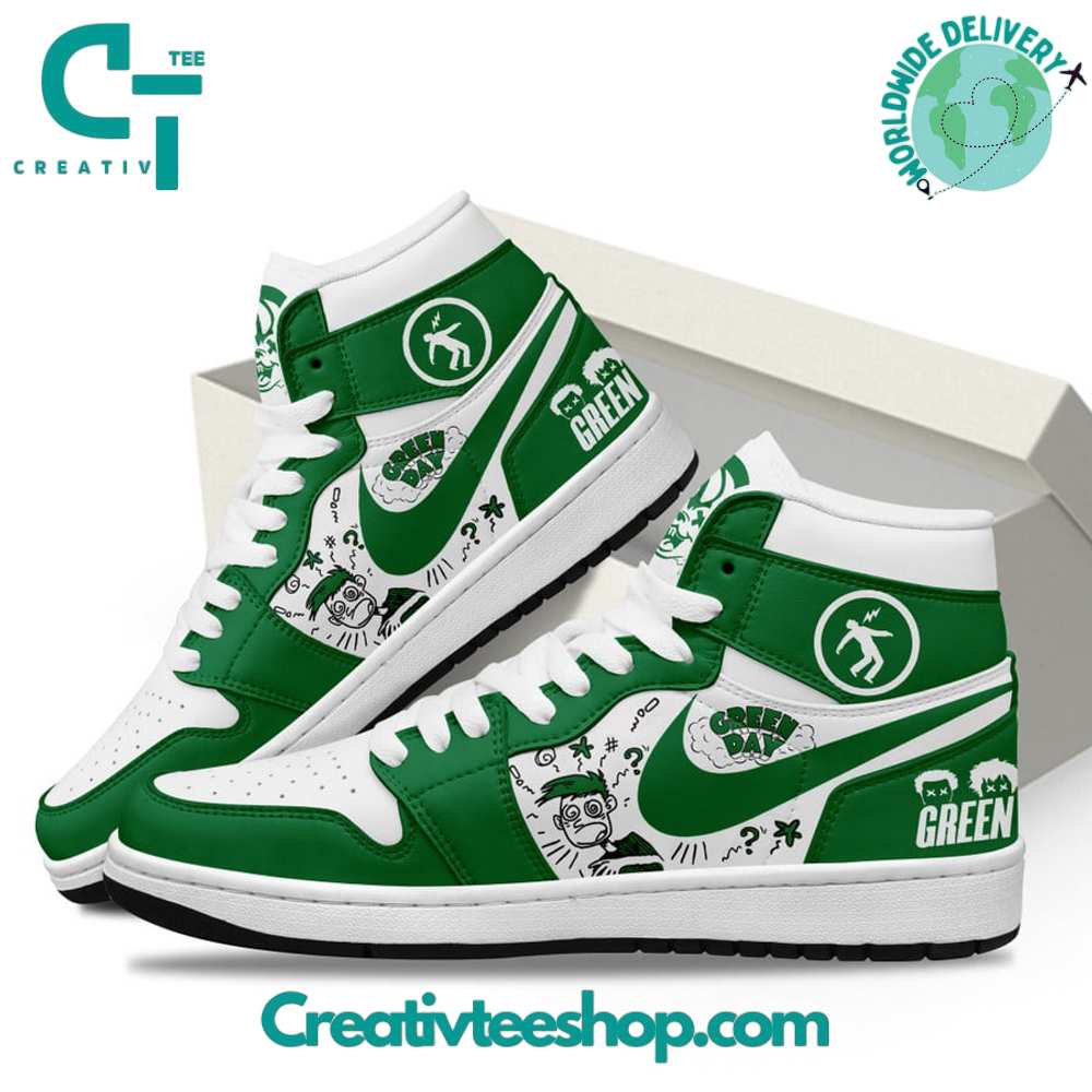 Ideafootwear Green Day AJ1 High Sneakers Shoes For Men And Women 4