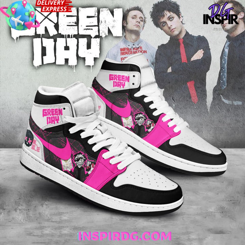 Ideafootwear Green Day AJ1 High Sneakers Shoes For Men And Women 3