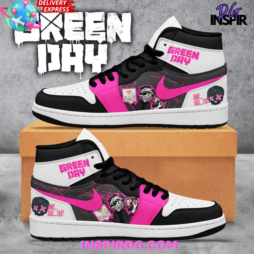 Ideafootwear Green Day AJ1 High Sneakers Shoes For Men And Women 3