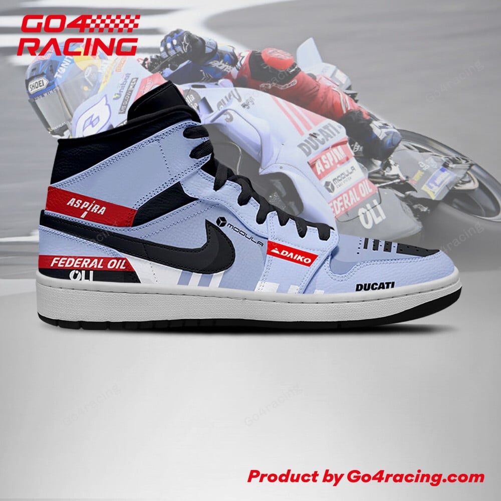 Ideafootwear Gresini Racing Ducati AJ1 High Sneakers Shoes For Men And Women 2