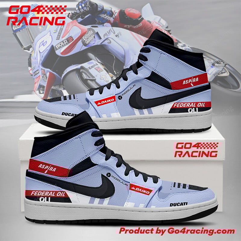 Ideafootwear Gresini Racing Ducati AJ1 High Sneakers Shoes For Men And Women 2