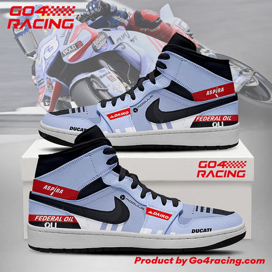 Ideafootwear Gresini Racing Ducati AJ1 High Sneakers Shoes For Men And Women 2