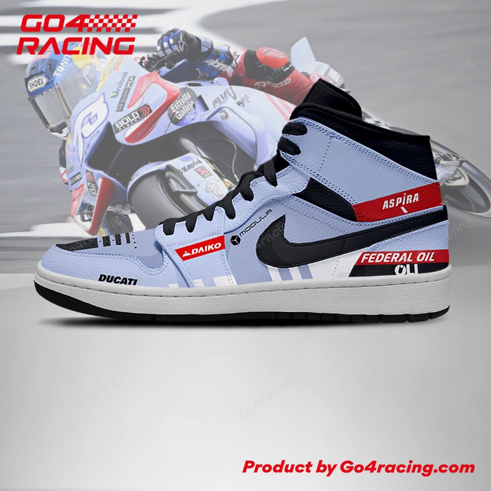 Ideafootwear Gresini Racing Ducati AJ1 High Sneakers Shoes For Men And Women 2