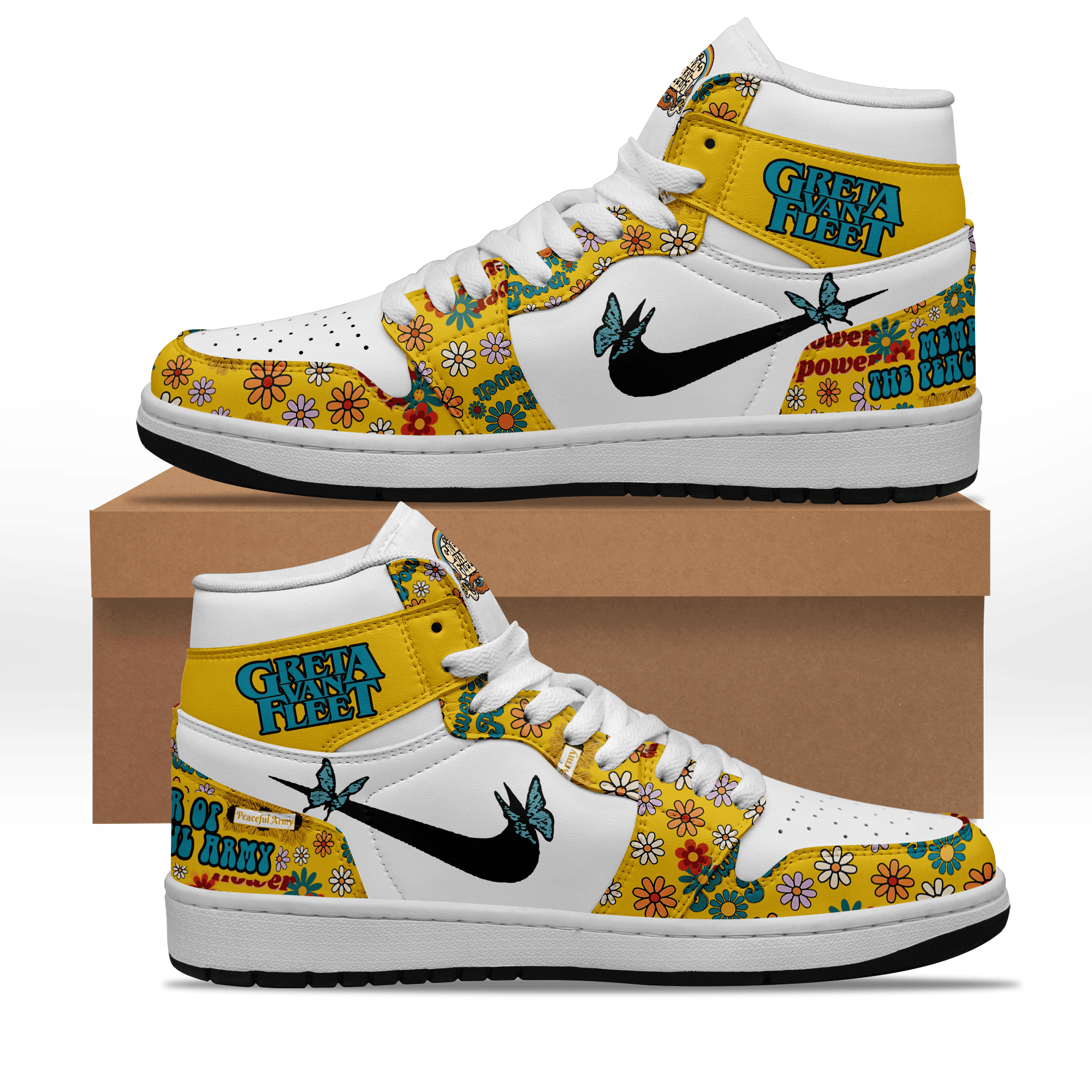 Ideafootwear Greta Van Fleet AJ1 High Sneakers Shoes For Men And Women 5