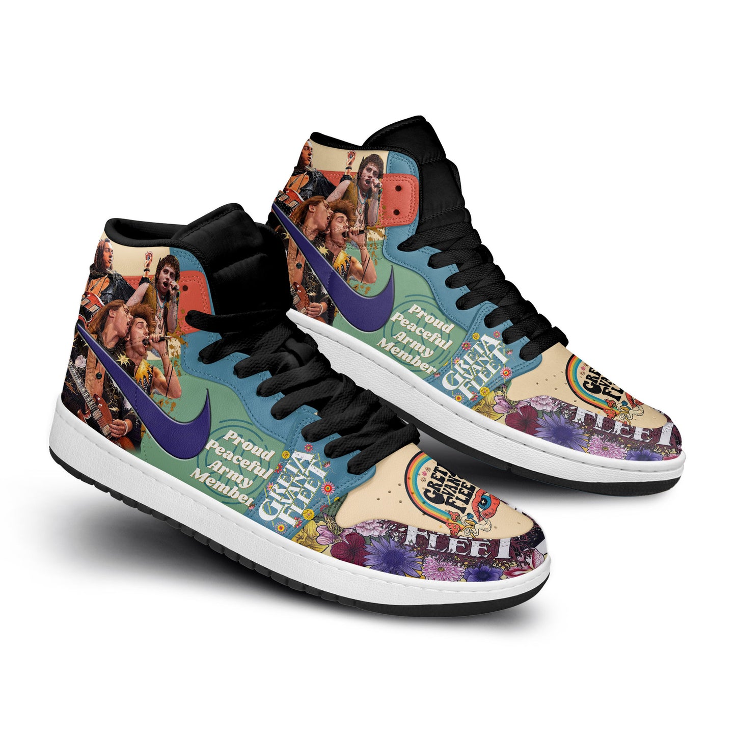 Ideafootwear Greta Van Fleet AJ1 High Sneakers Shoes For Men And Women 4