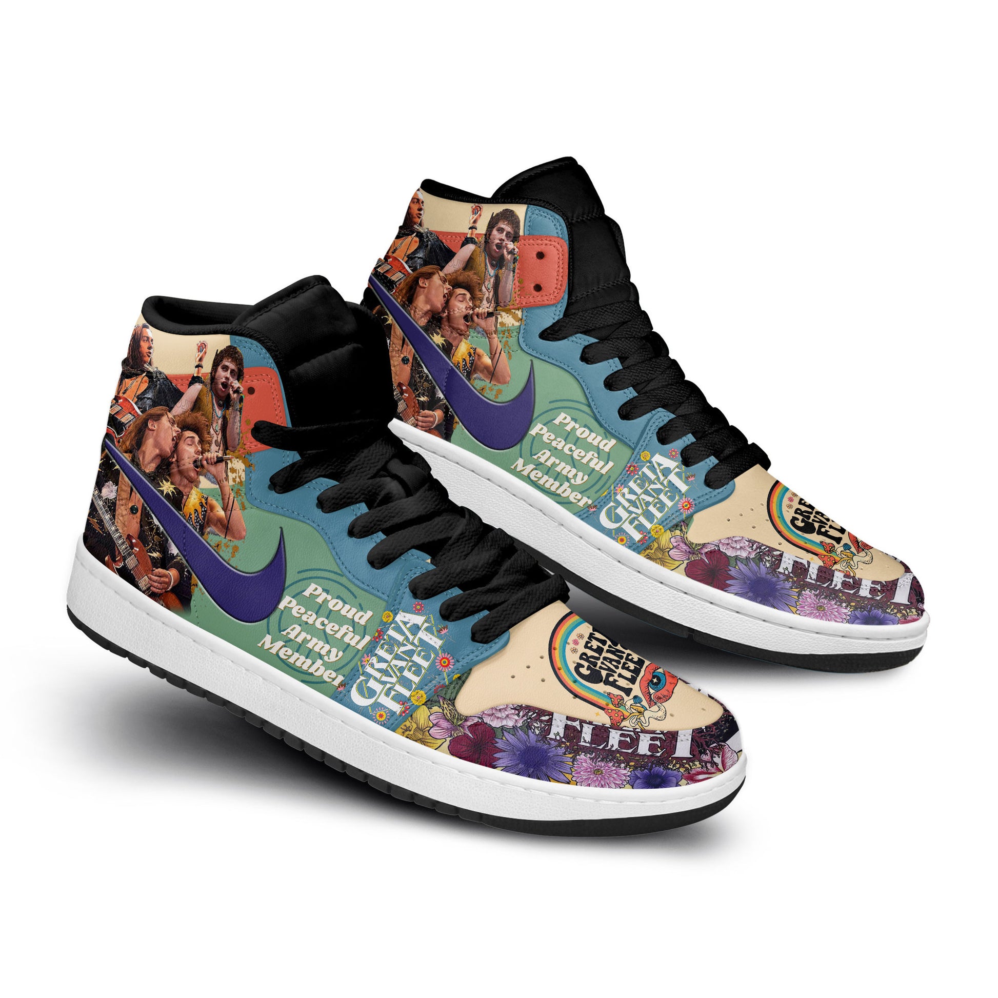 Ideafootwear Greta Van Fleet AJ1 High Sneakers Shoes For Men And Women 4