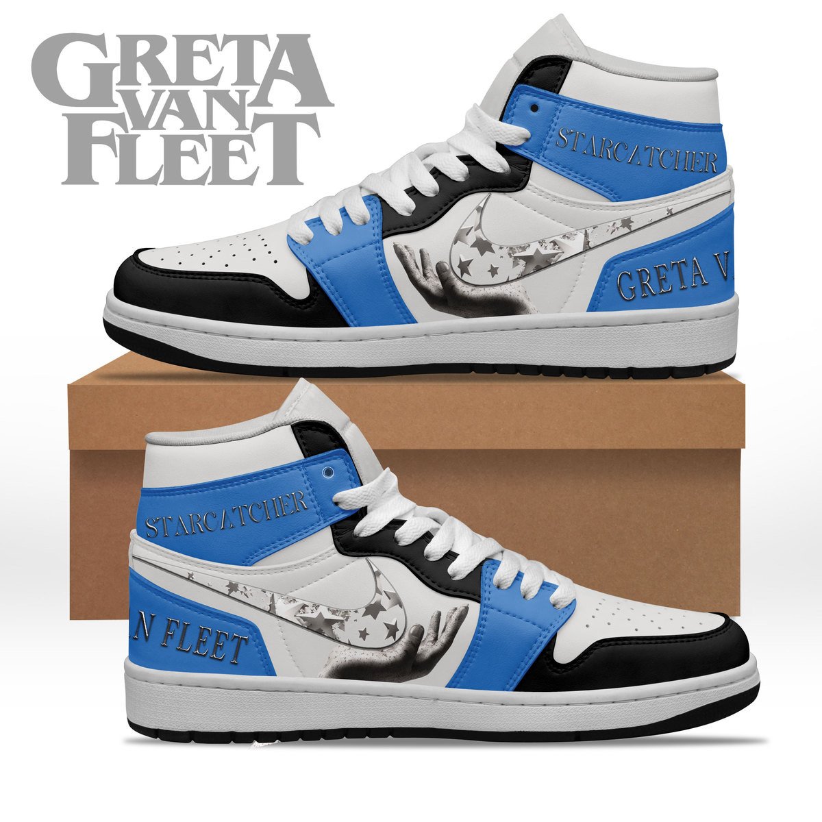 Ideafootwear Greta Van Fleet AJ1 High Sneakers Shoes For Men And Women 2