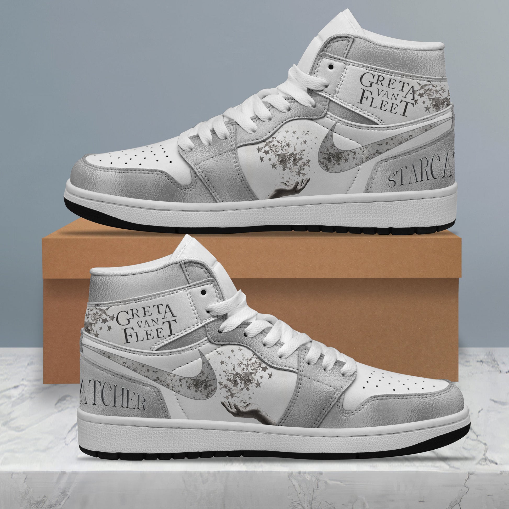 Ideafootwear Greta Van Fleet AJ1 High Sneakers Shoes For Men And Women 1