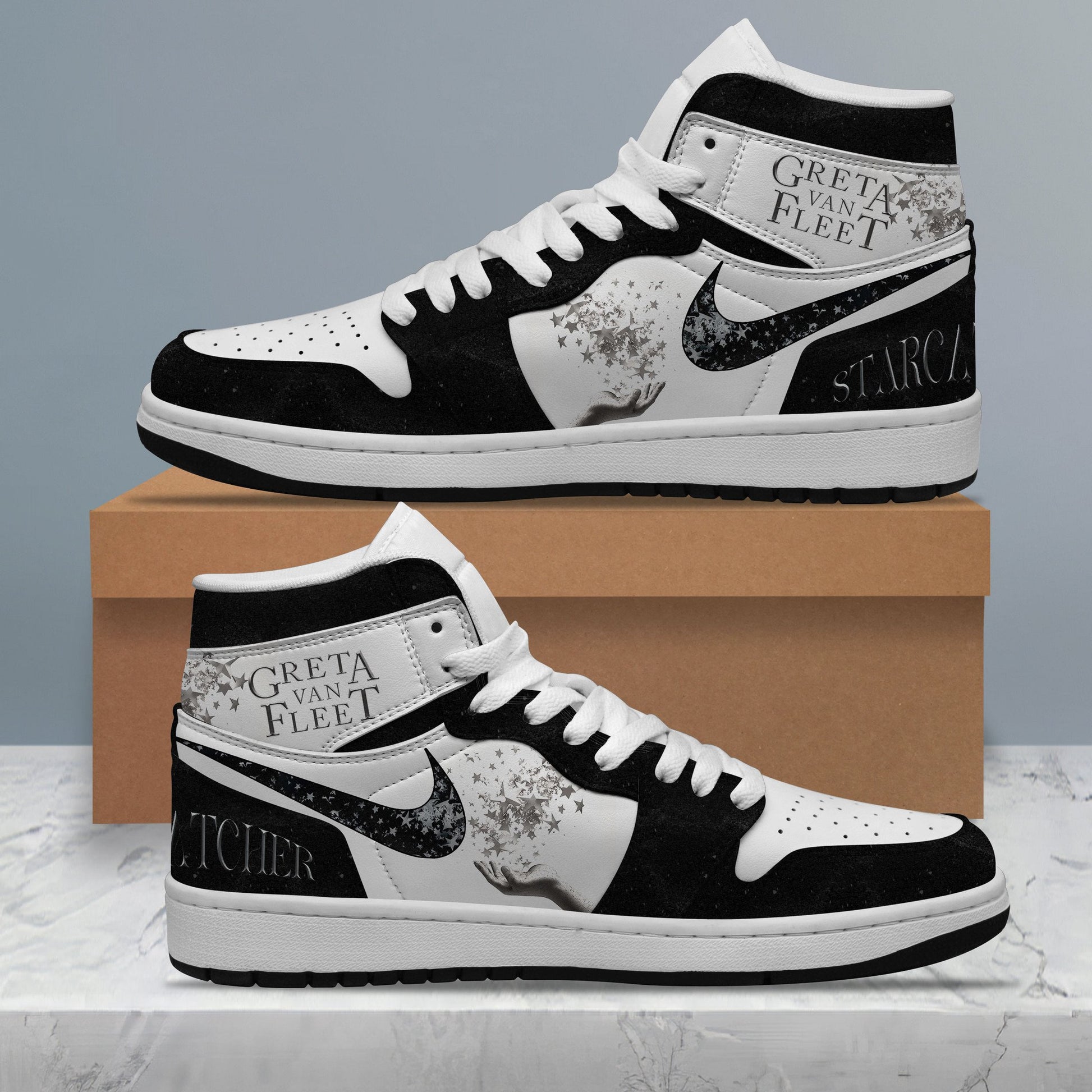 Ideafootwear Greta Van Fleet AJ1 High Sneakers Shoes For Men And Women 3