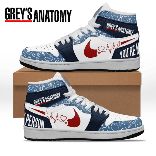 Ideafootwear Grey's Anatomy AJ1 High Sneakers Shoes For Men And Women 1