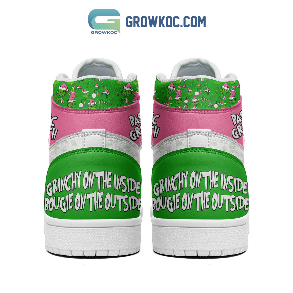 Ideafootwear Grinch AJ1 High Sneakers Shoes For Men And Women 3