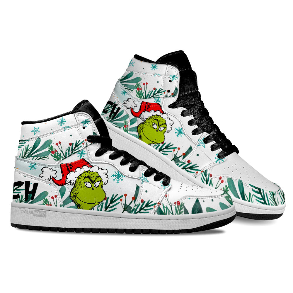 Ideafootwear Grinch AJ1 High Sneakers Shoes For Men And Women 5