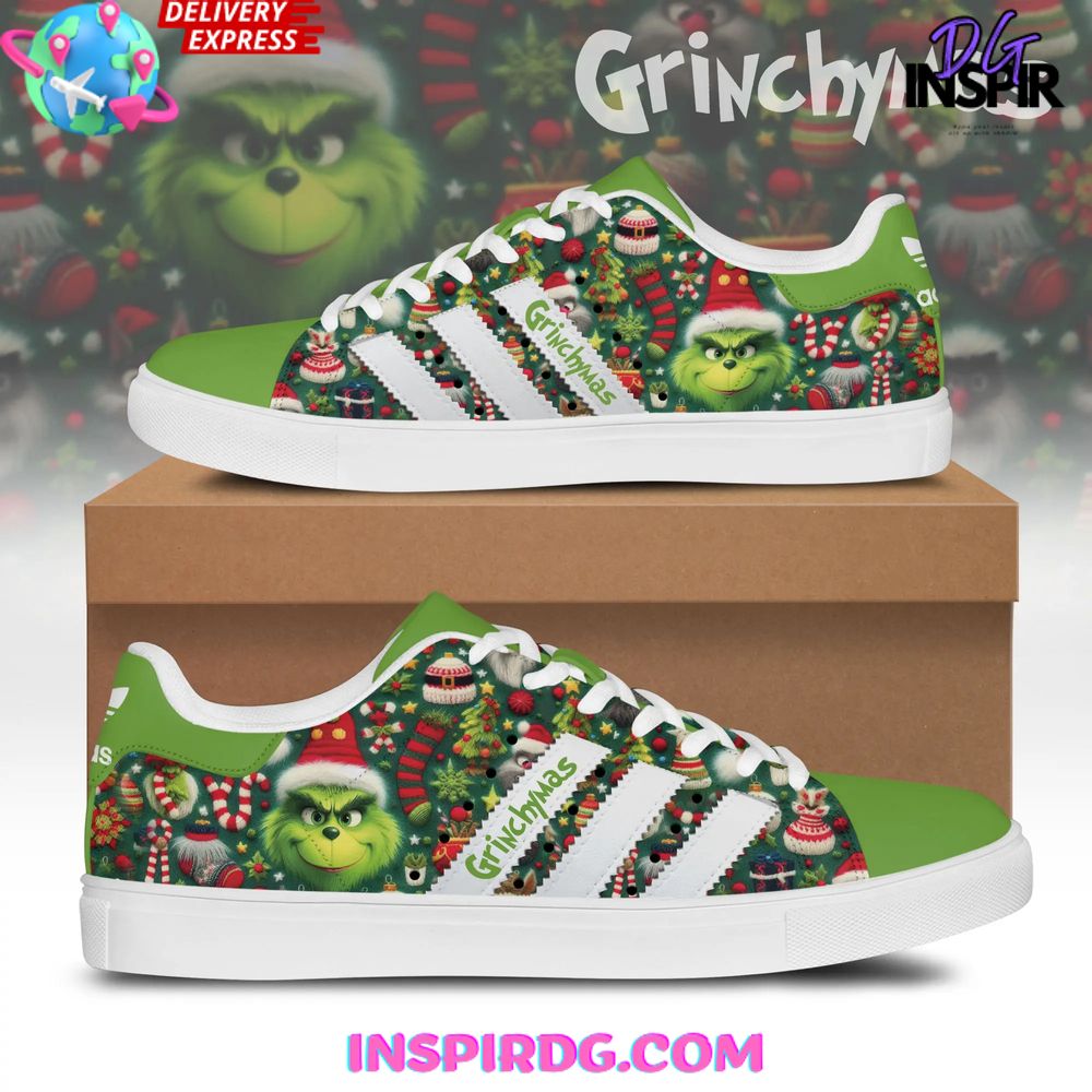 Ideafootwear Grinch Skate Stan Shoes Sneakes For Men And Women 1