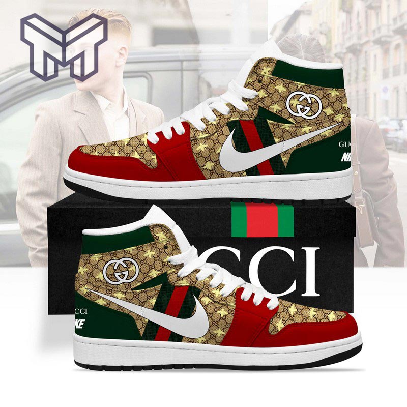 Ideafootwear Gucci AJ1 High Sneakers Shoes For Men And Women 9