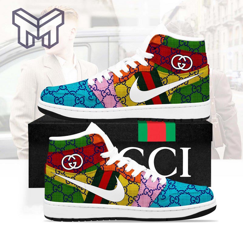 Ideafootwear Gucci AJ1 High Sneakers Shoes For Men And Women 13